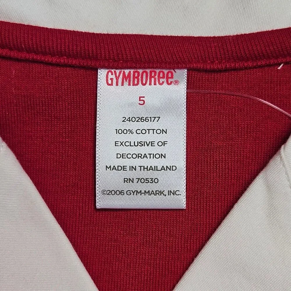 Vintage Gymboree Top Girls Size 5 Red Bon Voyage Collared Shirt Y2K NWT Anchor